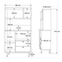 Hanah Home RE3-SA Armario Multiusos Roble y Antracita
